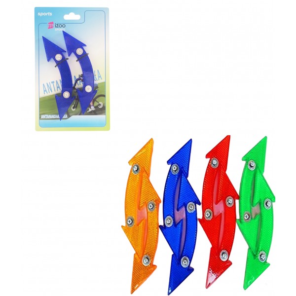 MIZOO ΑΝΑΚΛΑΣΤΗΡΑΣ ΠΟΔΗΛΑΤΟΥ ΔΙΠΛΟ ΒΕΛΟΣ 2ΤΜΧ ΣΕ 4 ΧΡΩΜΑΤΑ 15.5CM 1322-32